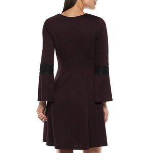 Elle Lace-trim Fit and Flare Dress Size M